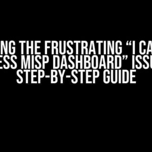 Solving the Frustrating “I Cannot Access MISP Dashboard” Issue: A Step-by-Step Guide